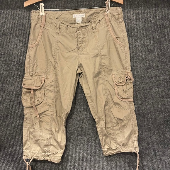 Forever 21 Pants - Vintage Y2K Forever 21 Cargo Capri Pants Womens S Army Green McBling Grunge